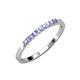 3 - Neria 2.00 mm Tanzanite 9 Stone Wedding Band 