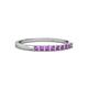 2 - Neria 2.00 mm Amethyst 9 Stone Wedding Band 