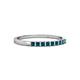 2 - Neria 2.00 mm Blue Diamond 9 Stone Wedding Band 