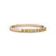 2 - Neria 2.00 mm Citrine and Diamond 9 Stone Wedding Band 