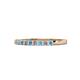 1 - Neria 2.00 mm Blue Topaz and Diamond 9 Stone Wedding Band 