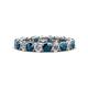 1 - Lucida 3.40 mm Blue and White Diamond Eternity Band 