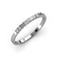 3 - Neria 2.50 mm Diamond 9 Stone Wedding Band 