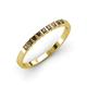 3 - Neria 2.50 mm Smoky Quartz 9 Stone Wedding Band 