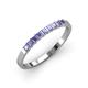3 - Neria 2.50 mm Tanzanite 9 Stone Wedding Band 
