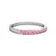2 - Neria 2.50 mm Pink Tourmaline 9 Stone Wedding Band 