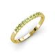 3 - Neria 2.50 mm Peridot 9 Stone Wedding Band 
