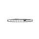 1 - Abila 2.00 mm White Sapphire 7 Stone Wedding Band 