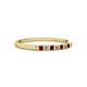 2 - Abila 2.00 mm Ruby and Diamond 7 Stone Wedding Band 