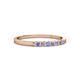 2 - Abila 2.00 mm Tanzanite and Diamond 7 Stone Wedding Band 