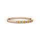 2 - Abila 2.00 mm Citrine and Diamond 7 Stone Wedding Band 