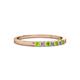 2 - Abila 2.00 mm Peridot and Diamond 7 Stone Wedding Band 