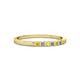 2 - Abila 2.00 mm Yellow Sapphire and Diamond 7 Stone Wedding Band 