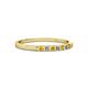 2 - Abila 2.00 mm Citrine and Diamond 7 Stone Wedding Band 