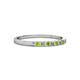 2 - Abila 2.00 mm Peridot and Diamond 7 Stone Wedding Band 