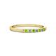 2 - Abila 2.00 mm Peridot and Diamond 7 Stone Wedding Band 