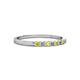 2 - Abila 2.00 mm Yellow Sapphire and Diamond 7 Stone Wedding Band 