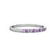 2 - Abila 2.00 mm Amethyst and Diamond 7 Stone Wedding Band 