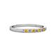2 - Abila 2.00 mm Citrine and Diamond 7 Stone Wedding Band 
