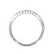 5 - Abila 2.00 mm White Sapphire 7 Stone Wedding Band 