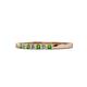1 - Abila 2.00 mm Green Garnet and Diamond 7 Stone Wedding Band 