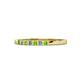 1 - Abila 2.00 mm Peridot and Diamond 7 Stone Wedding Band 