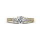 1 - Valene Diamond Three Stone with Side Diamond Ring 