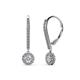 1 - Ava Diamond Halo Dangling Earrings 