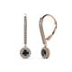 1 - Ava Black and White Diamond Halo Dangling Earrings 