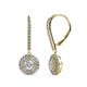 1 - Mavra 3.5mm Diamond Double Halo Dangling Earrings 