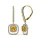 1 - Turia Citrine and Diamond Double Halo Dangling Earrings 