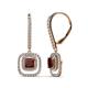 1 - Turia Red Garnet and Diamond Double Halo Dangling Earrings 