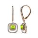 1 - Turia Peridot and Diamond Double Halo Dangling Earrings 