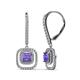 1 - Turia Iolite and Diamond Double Halo Dangling Earrings 