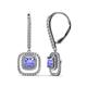 1 - Turia Tanzanite and Diamond Double Halo Dangling Earrings 