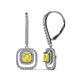 1 - Turia Yellow Sapphire and Diamond Double Halo Dangling Earrings 