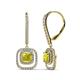 1 - Turia Yellow and White Diamond Double Halo Dangling Earrings 