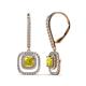 1 - Turia Yellow and White Diamond Double Halo Dangling Earrings 