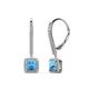 1 - Freda Blue Topaz and Diamond Halo Dangling Earrings 