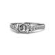 1 - Alana Signature Semi Mount Half Bezel Engagement Ring 