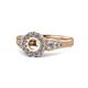 1 - Kallista Signature Semi Mount Halo Engagement Ring 
