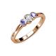 2 - Irina Diamond and Tanzanite Three Stone Engagement Ring 
