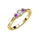 2 - Irina Diamond and Amethyst Three Stone Engagement Ring 