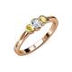 2 - Irina Diamond and Yellow Sapphire Three Stone Engagement Ring 