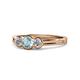 1 - Irina Aquamarine and Diamond Three Stone Engagement Ring 