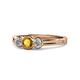 1 - Irina Citrine and Diamond Three Stone Engagement Ring 