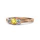 1 - Irina Yellow Sapphire and Diamond Three Stone Engagement Ring 