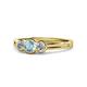 1 - Irina Aquamarine and Diamond Three Stone Engagement Ring 