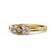 1 - Irina Smoky Quartz and Diamond Three Stone Engagement Ring 