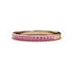 1 - Janice 1.70 mm Pink Sapphire 13 Stone Wedding Band 